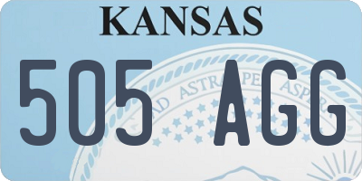KS license plate 505AGG
