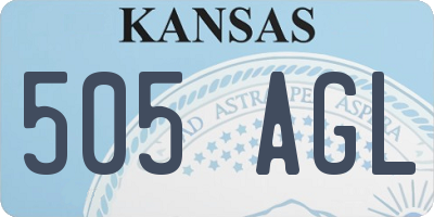 KS license plate 505AGL