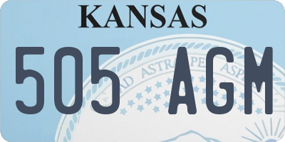 KS license plate 505AGM