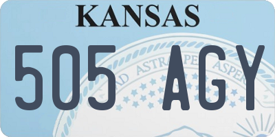 KS license plate 505AGY