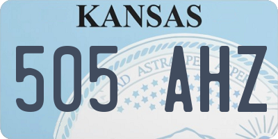 KS license plate 505AHZ