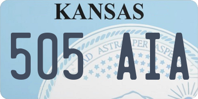 KS license plate 505AIA