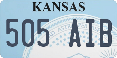 KS license plate 505AIB