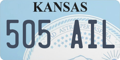 KS license plate 505AIL