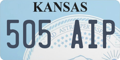 KS license plate 505AIP