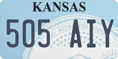 KS license plate 505AIY
