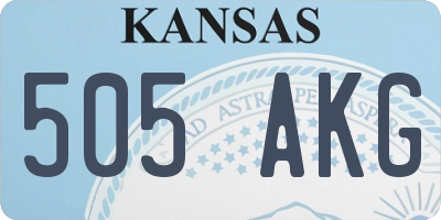 KS license plate 505AKG
