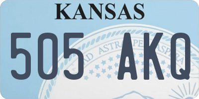 KS license plate 505AKQ