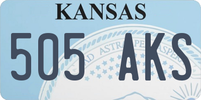 KS license plate 505AKS