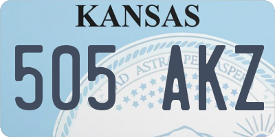 KS license plate 505AKZ