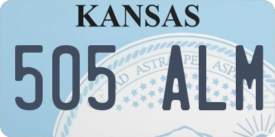KS license plate 505ALM