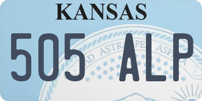 KS license plate 505ALP