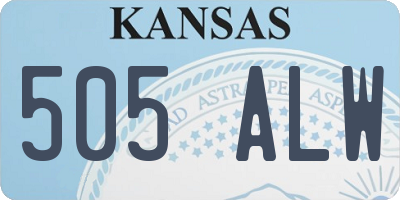 KS license plate 505ALW