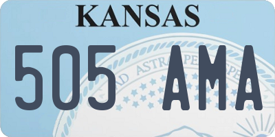 KS license plate 505AMA