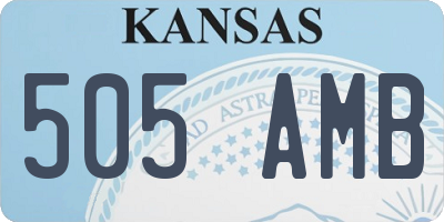 KS license plate 505AMB