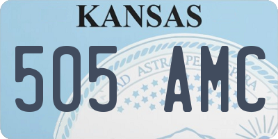KS license plate 505AMC