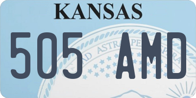 KS license plate 505AMD