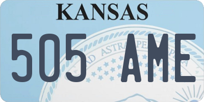 KS license plate 505AME