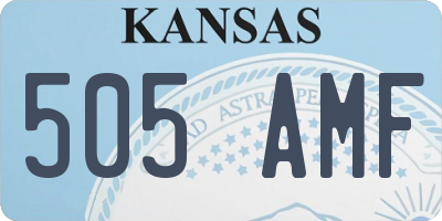 KS license plate 505AMF