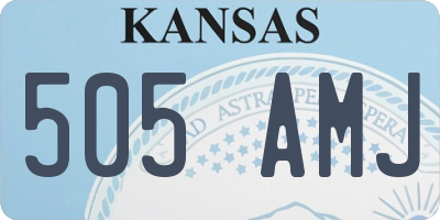 KS license plate 505AMJ