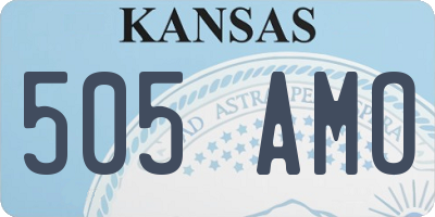 KS license plate 505AMO