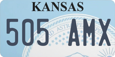 KS license plate 505AMX