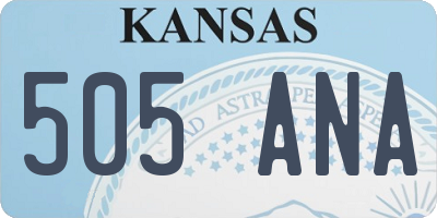 KS license plate 505ANA