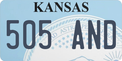 KS license plate 505AND