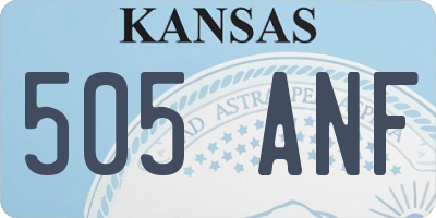 KS license plate 505ANF