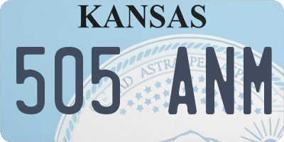 KS license plate 505ANM