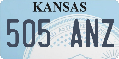 KS license plate 505ANZ