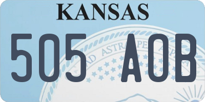 KS license plate 505AOB
