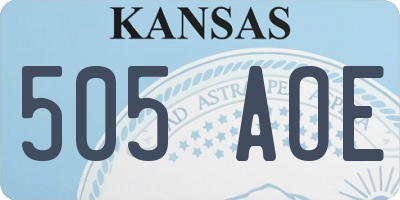 KS license plate 505AOE