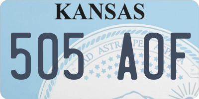 KS license plate 505AOF