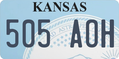 KS license plate 505AOH