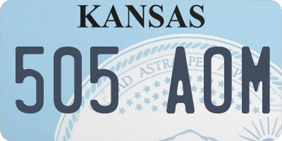 KS license plate 505AOM