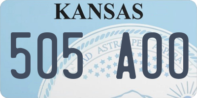KS license plate 505AOO