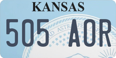 KS license plate 505AOR