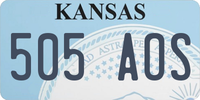 KS license plate 505AOS