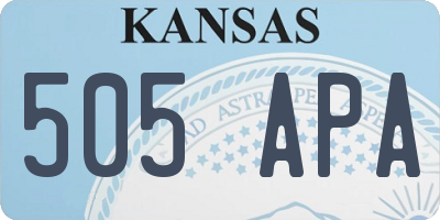 KS license plate 505APA
