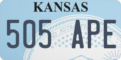 KS license plate 505APE