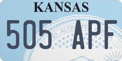 KS license plate 505APF