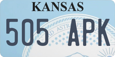 KS license plate 505APK