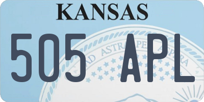 KS license plate 505APL