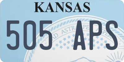 KS license plate 505APS
