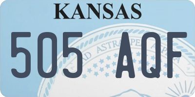 KS license plate 505AQF