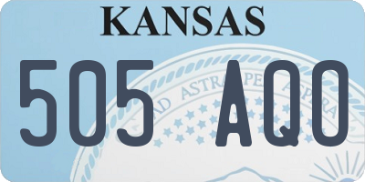 KS license plate 505AQO