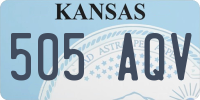 KS license plate 505AQV