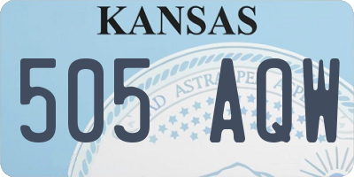 KS license plate 505AQW