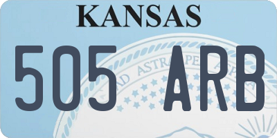 KS license plate 505ARB